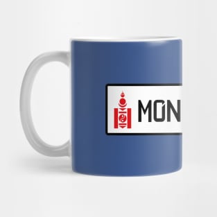 Mongolia car license plate Mug